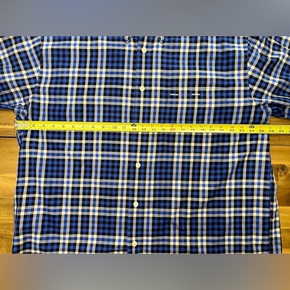 Orvis 100% Cotton Blue Black White Check Plaid Pattern Button Down Shirt Size XL - Picture 5 of 8